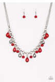 Welcome to Bedrock - Red Paparazzi Necklace