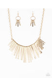 Welcome to The Pack - Gold Paparazzi Necklace