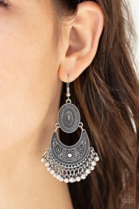 Western Trails - Silver Paparazzi Earrings