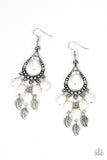 Western Wanderlust - White Paparazzi Earrings