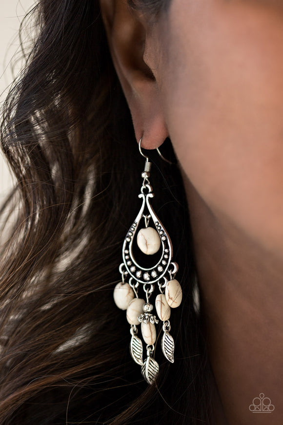 Western Wanderlust - White Paparazzi Earrings