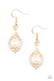 Westminster Waltz - Gold Paparazzi Earrings