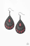 Westside Wildside - Red Paparazzi Earrings