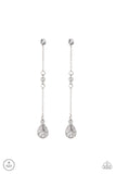 When It REIGNS - White Bling Paparazzi Earrings