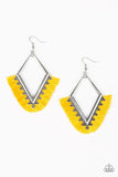 When In Peru - Yellow Paparazzi Earrings