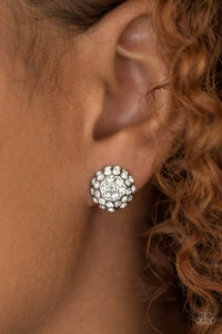 Wicked Glow - White Bling Paparazzi Earrings