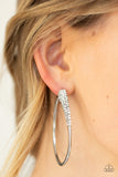 Winter Ice - White Bling Paparazzi Earrings