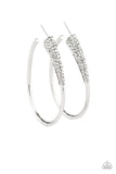 Winter Ice - White Bling Paparazzi Earrings