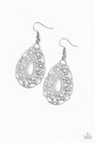 Wisteria Histeria - Silver Paparazzi Earrings