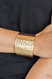 Wonderfully Wonder Woman - Gold Paparazzi Bracelet