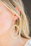 Wrapped In Wealth - Gold Paparazzi Earrings