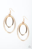 Wrapped In Wealth - Gold Paparazzi Earrings