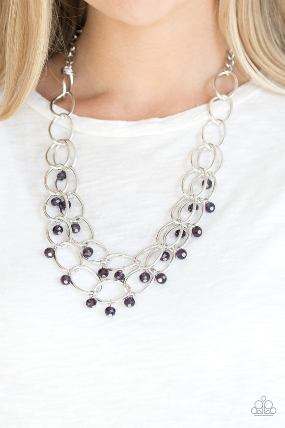 Yacht Tour - Purple Paparazzi Necklace